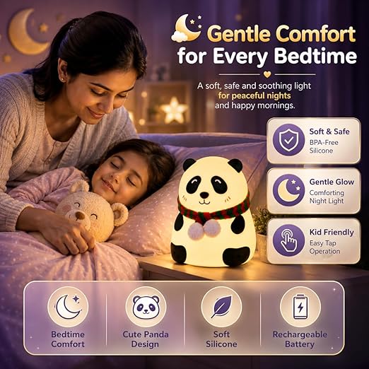 Rechargeable Silicone Panda Night Light