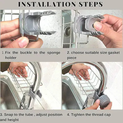 Stainless steel sink organizer