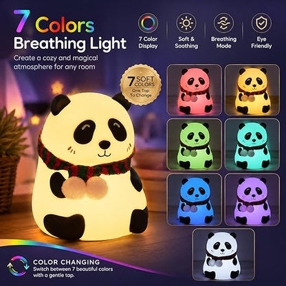 Rechargeable Silicone Panda Night Light