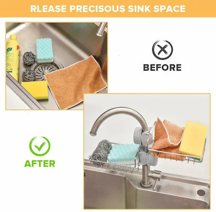 Stainless steel sink organizer